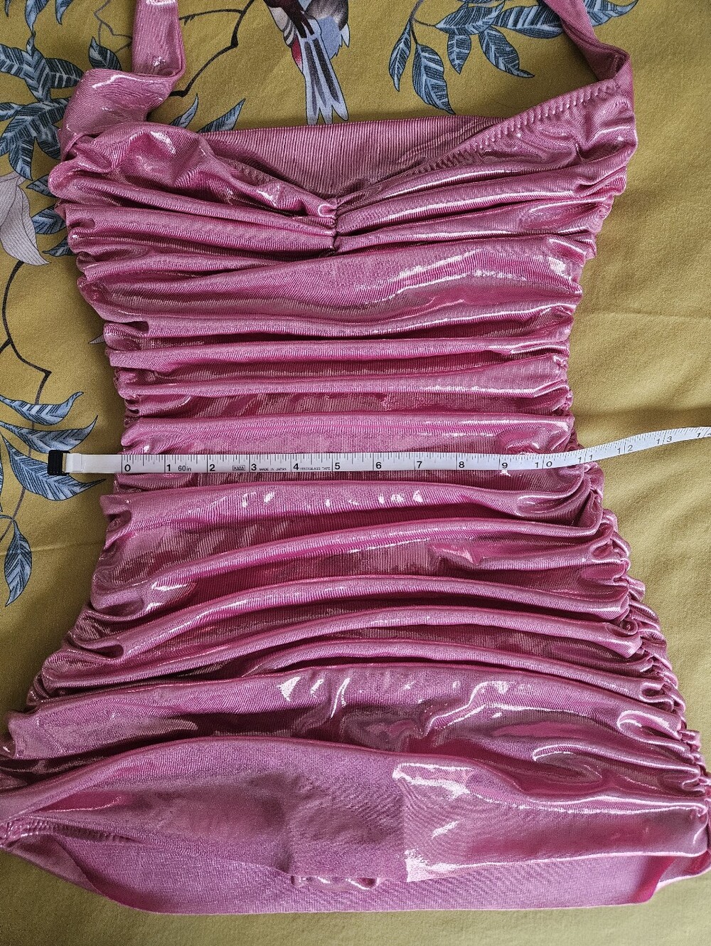 Norma Kamali Pink Metallic Vintage Style One Piece Bathing Suit Pinup Swimsuit - Picture 8 of 8